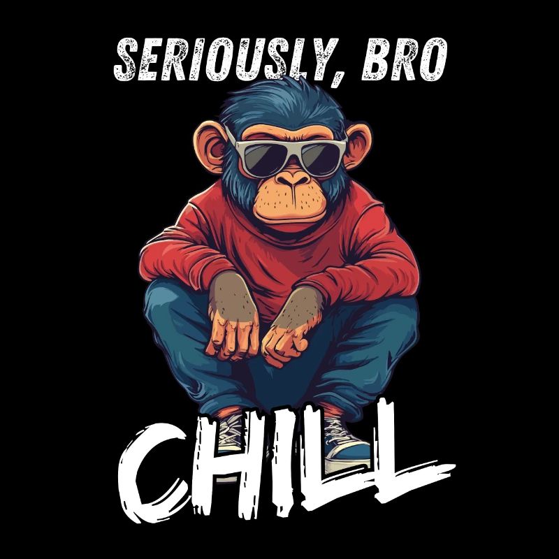 Seriously Bro Chill Monkey Meme Gambler