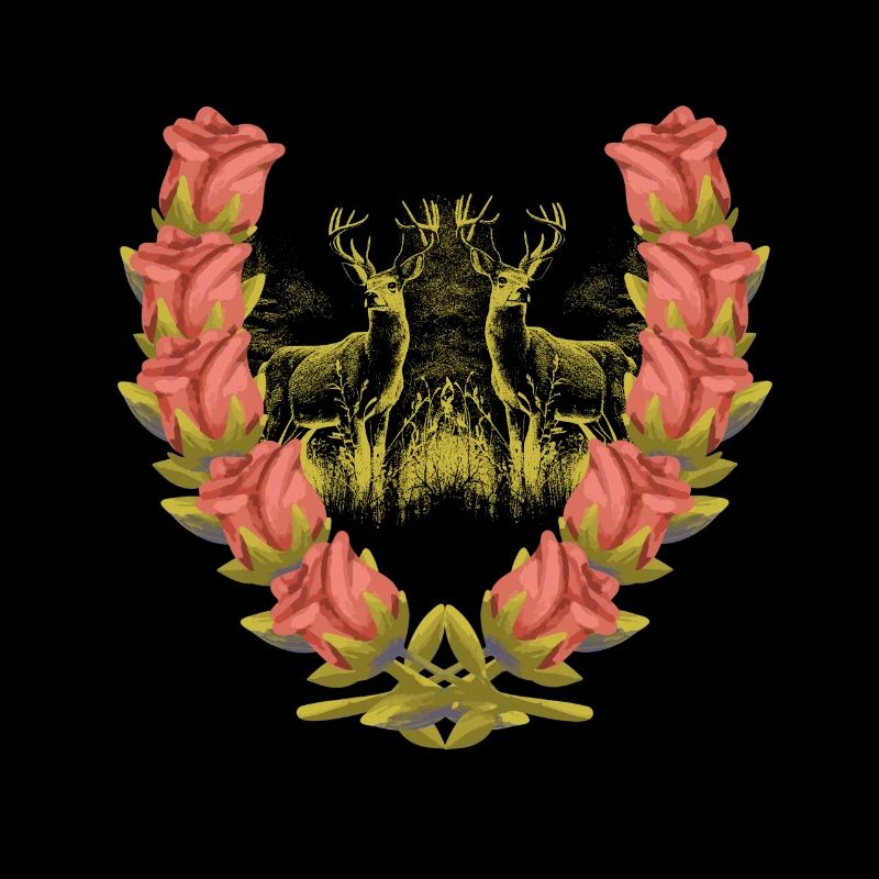 Hirsch Geweih Rotwild Rosen Hirsch Hirsche Rehbock