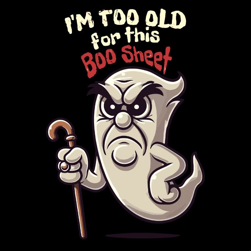 Drôle de dicton Design Grumpy Old Ghost