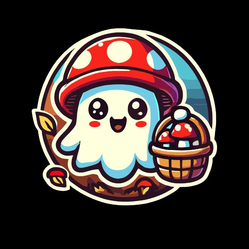Mushroom Picker Ghost Ghost Mushroom Lover