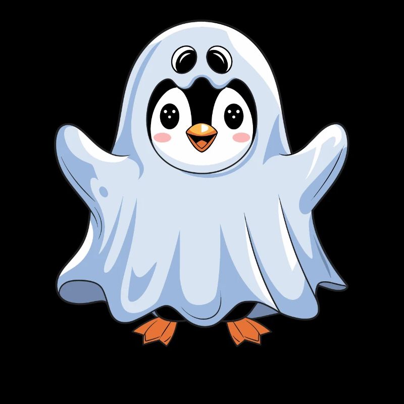 Cute Penguin Halloween Ghost