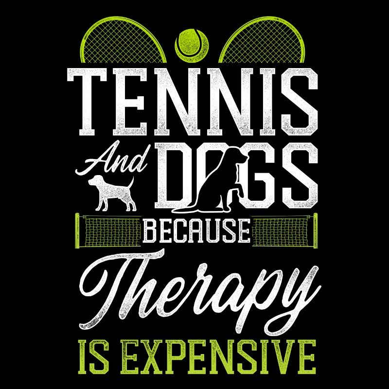 Funny Tennis Player Racket Dog