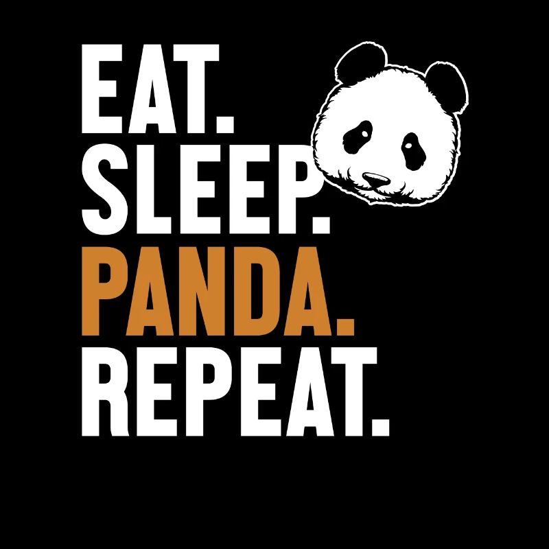 Manger Dormir Panda Répéter Panda Ours Ami Géant