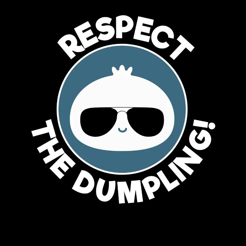 Respektiere Den Knödel Coole Dumpling Illustration