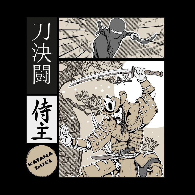 samurai katana Duell vs ninja