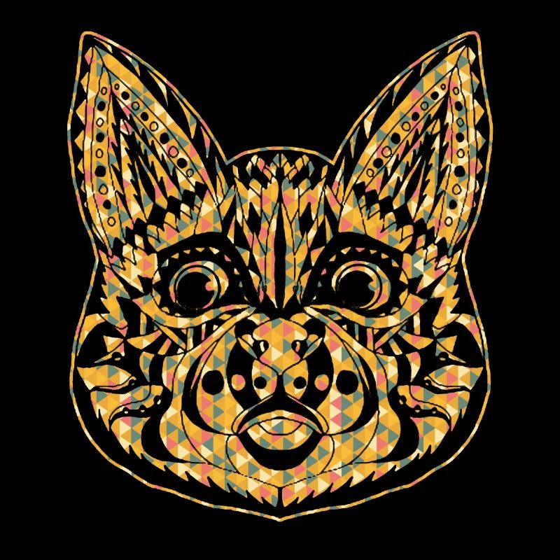 Maine Coon Cat Geometric