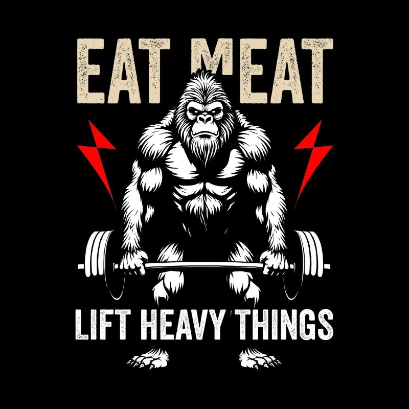 Fleisch essen, schwere Dinge heben