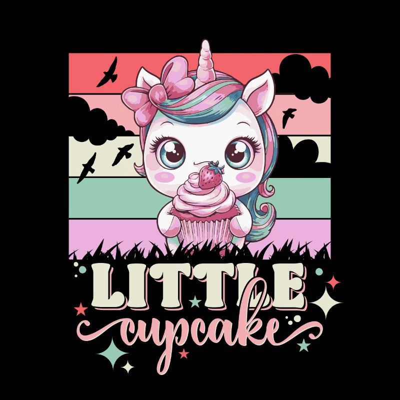 Einhorn Little Cupcake Mädchen Einhorn Erdbeer