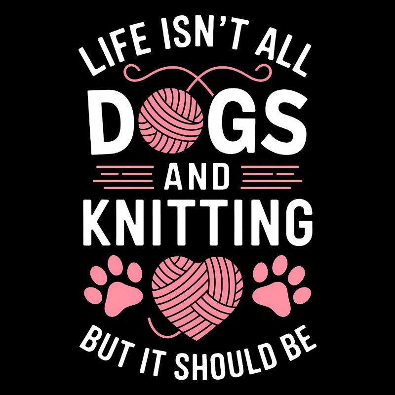 Stricken Spruch Hunde Lustiges Stricken Geschenk