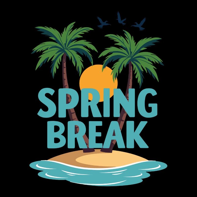 Spring Break Palm Trees Beach