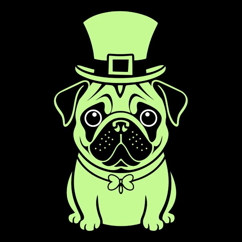 Conception de chapeau mignon carlin pour la Saint-Patrick