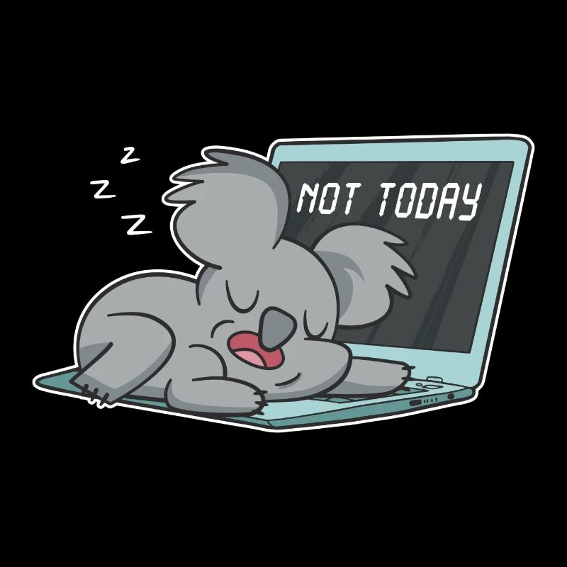 Koala Late Riser Lazy Morning Grouch Koala Bear