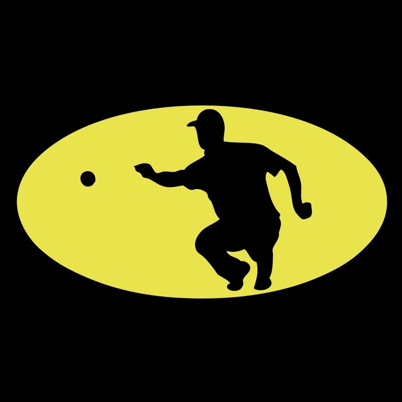 petanque ball bat logo