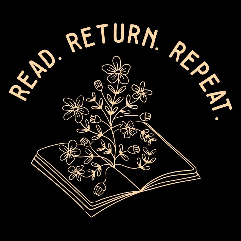 Librarian Read Return Repeat Library Worker Book