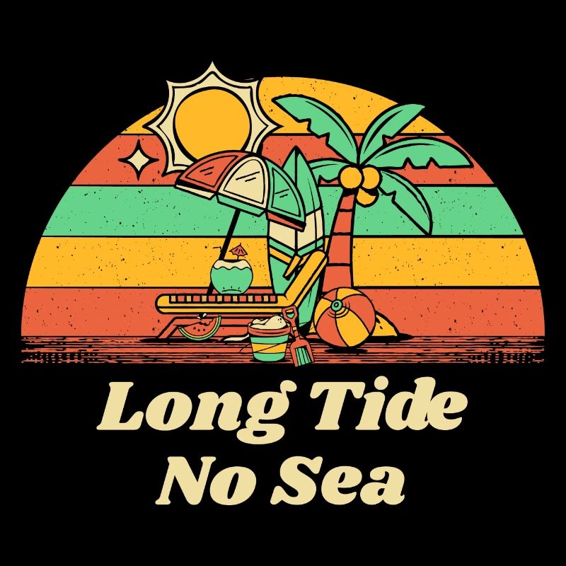 Longue marée Pas de plage de mer Amis Ocean Buddy Drôle