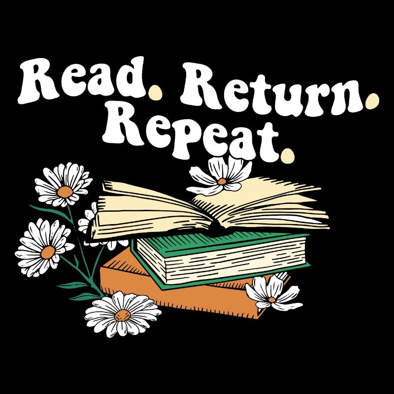 Librarian Read Return Repeat Library Worker Book