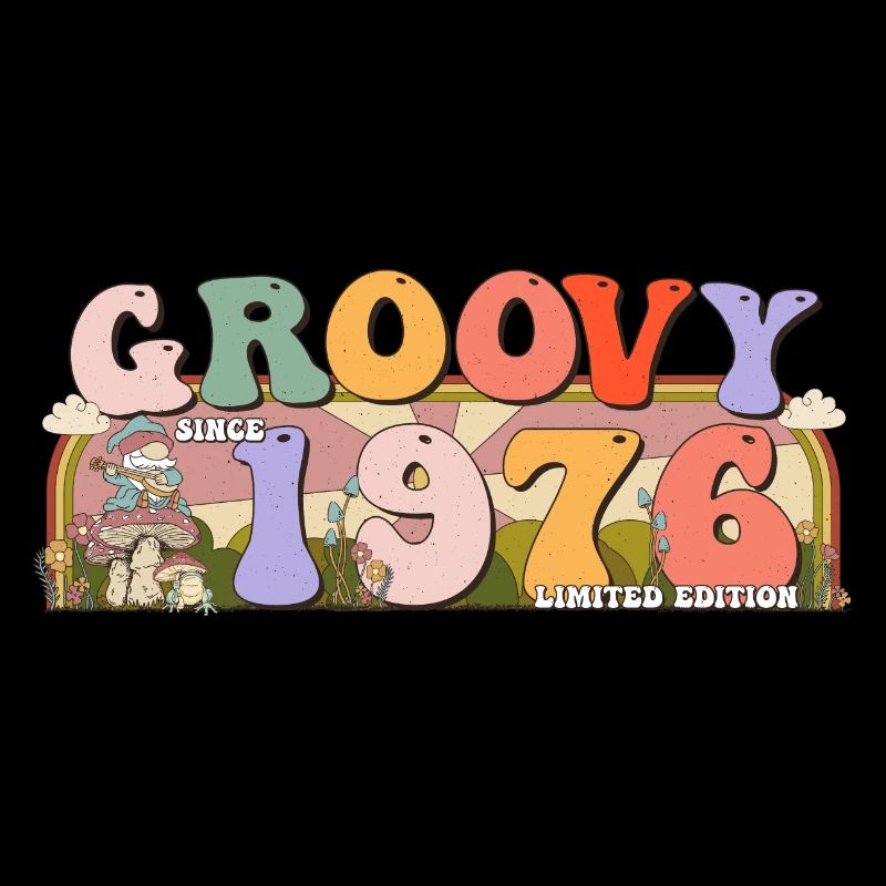 Groovy seit 1976 Retro Hippie 47. Geburtstag