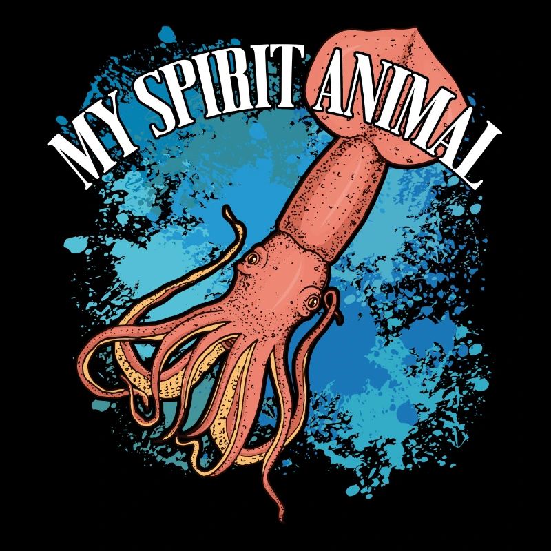 Calmar géant de Kalmar sur des éclaboussures colorées de couleur