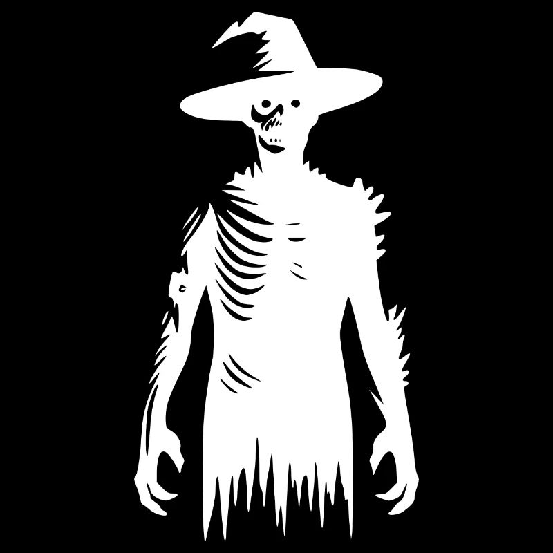Halloween Zombie Witch with Magic Hat