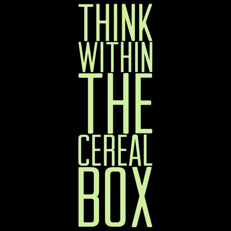 Cereal Box Geschenkidee Schriftzug lustig witzig