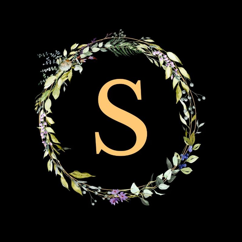 S Monogramm Eukalyptus-Kranz