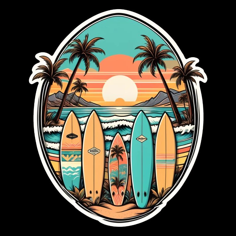 surf plage palmier soleil vacances