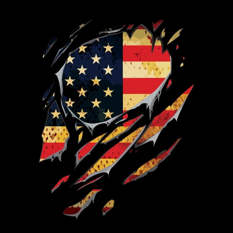 Zerrissen USA Flagge Geschenk Risse