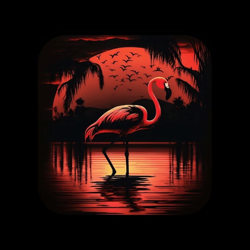 Flamingo at Sunset