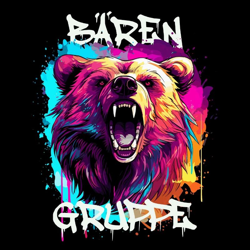 Graffiti Bärengruppe Kindergarten Gruppentier