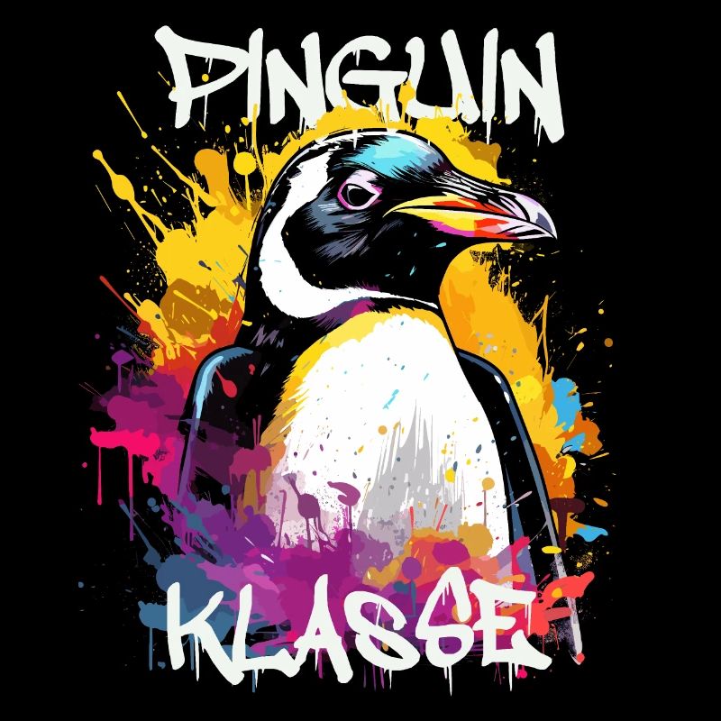 Graffiti Pinguinklasse Grundschule Klassentier