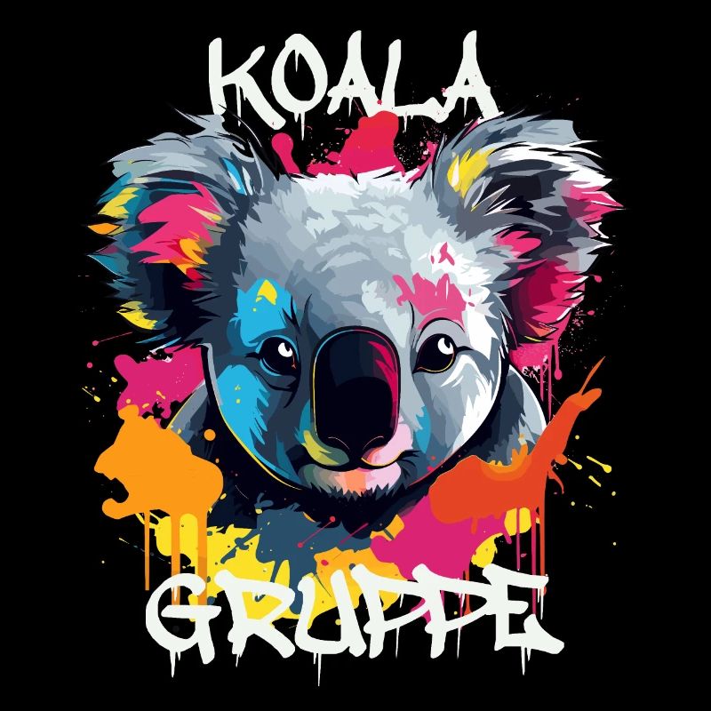Graffiti Koalagruppe Kindergarten Gruppentier