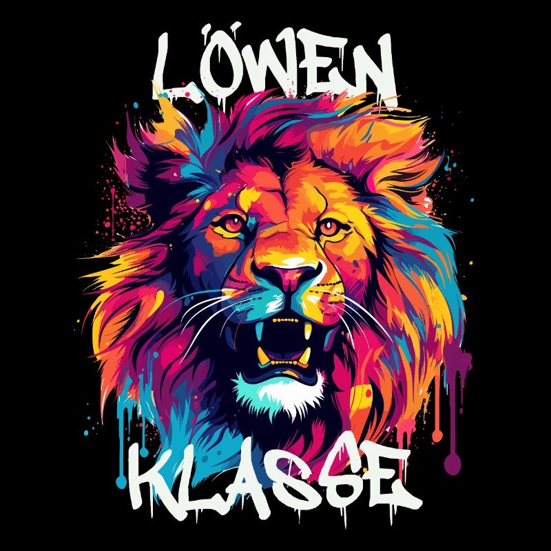 Graffiti Löwenklasse Grundschule Klassentier