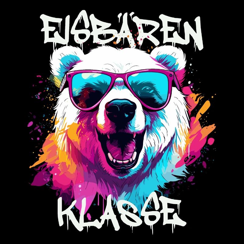 Graffiti Eisbärenklasse Grundschule Klassentier