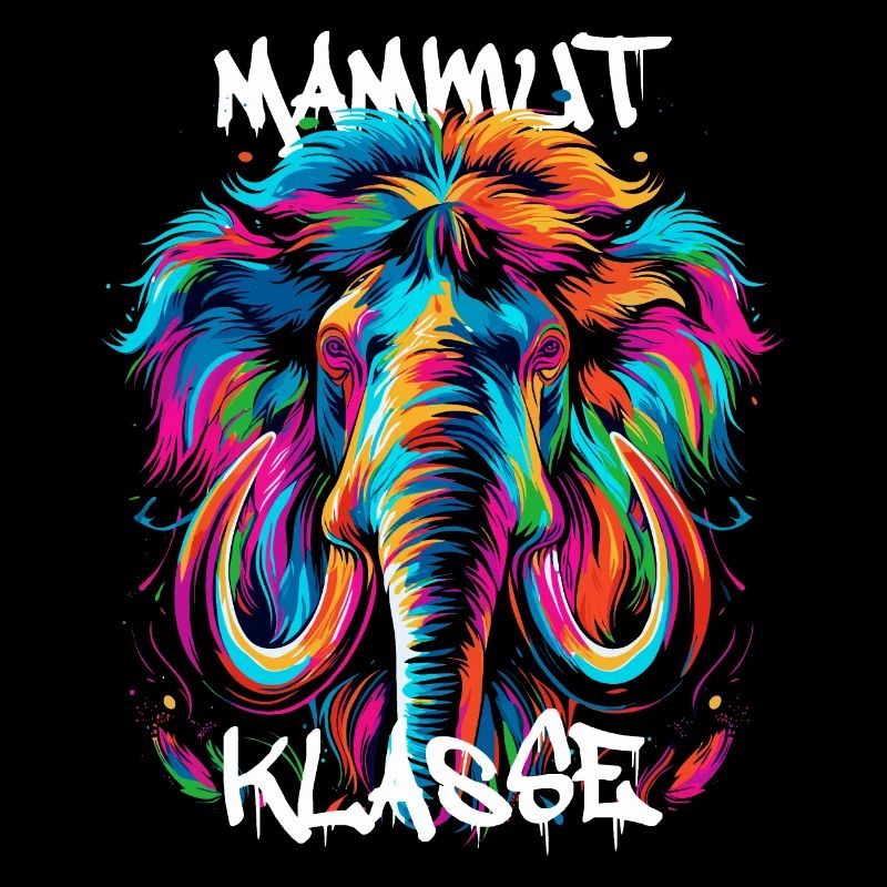 Graffiti Mammutklasse Grundschule Klassentier