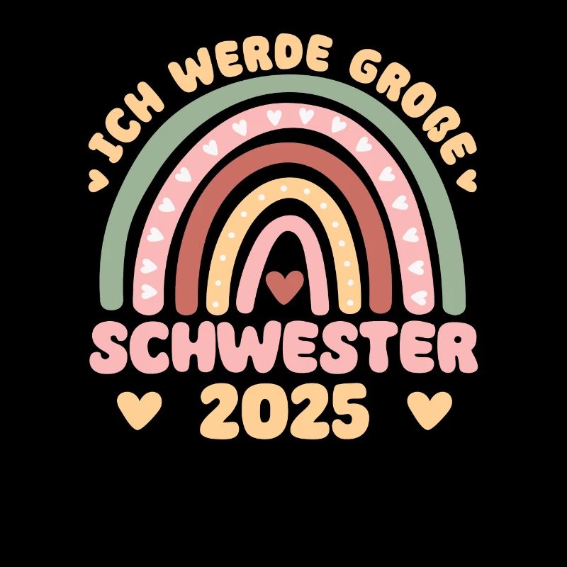 Große Schwester Regenbogen Süßes Geschwister 2025