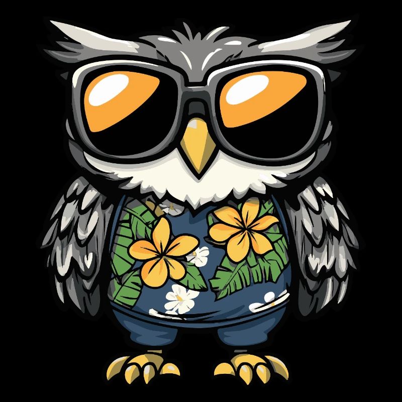 Owl Comic Funny Summer