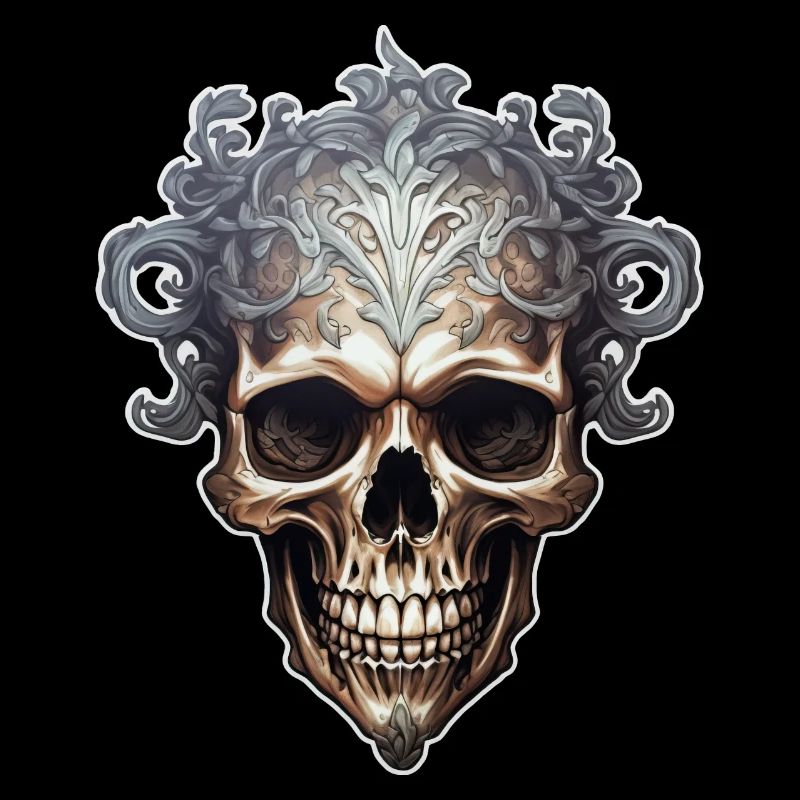 Goth Gothic Skull Mystical Horror Skull
