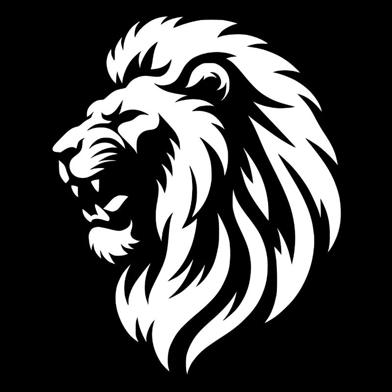 Lion Head Silhouette