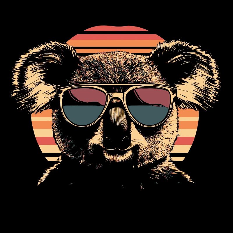 Koala mit Sonnenbrille Vintage