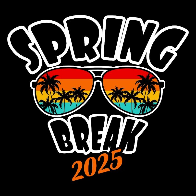 Spring Break 2025 Retro Sunset & Beach
