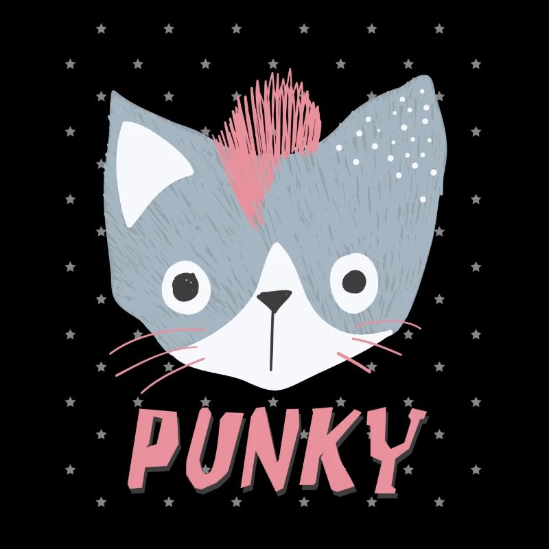 PUNCAT Punk Cat Retro Vintage