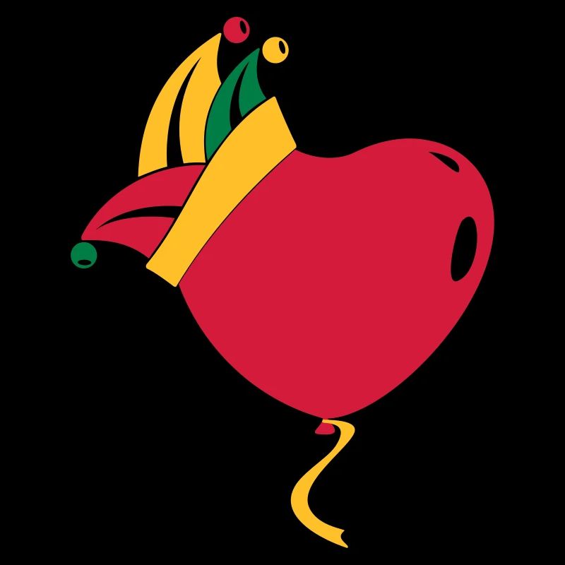 Fasching Karneval Narrenkappe Herz Luftballon