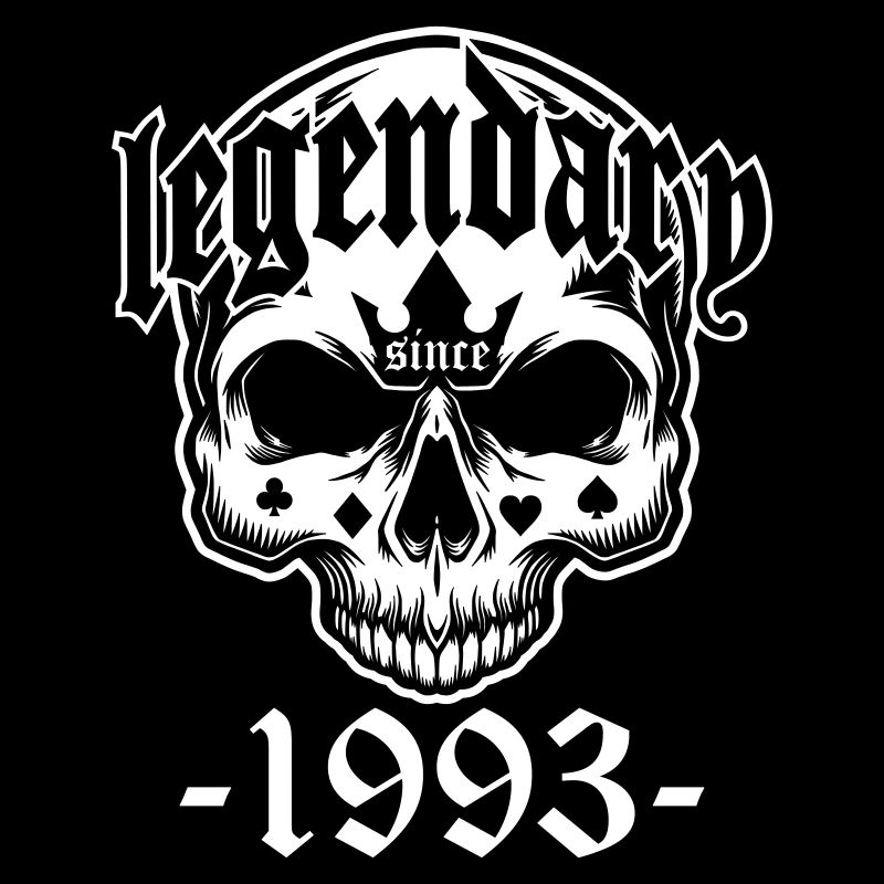Legendary since 1993 - Skull | Colors can be changed