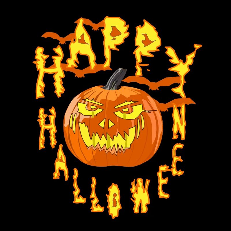 Happy Halloween with Evil Pumpkin