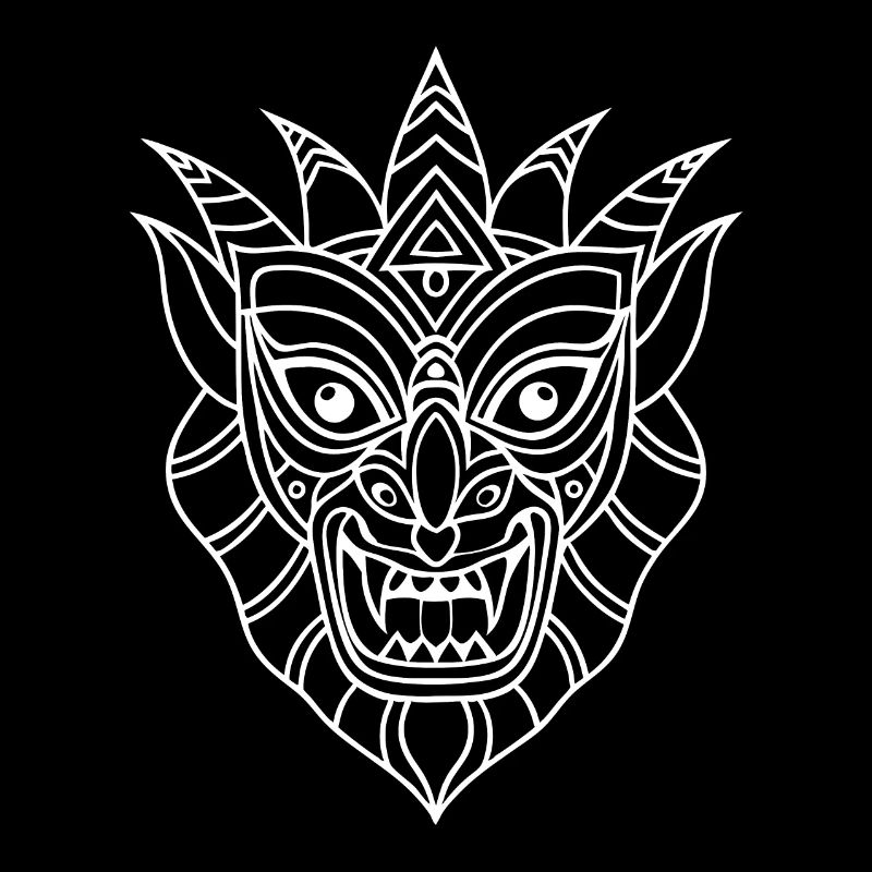 Un masque tribal complexe