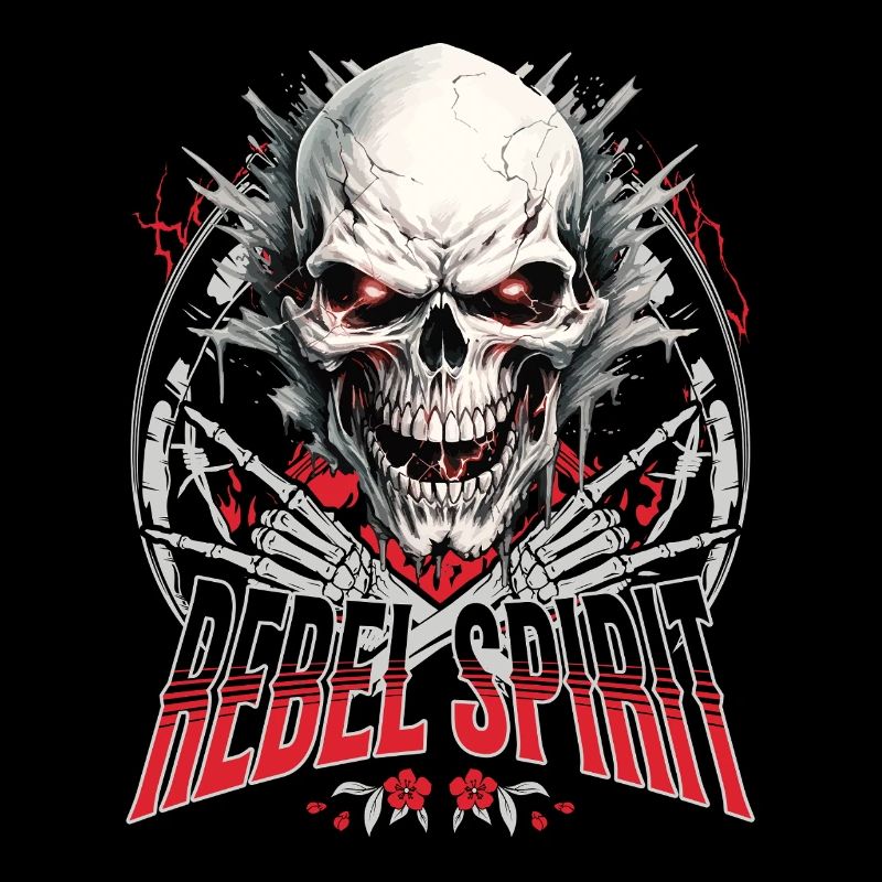 Skull Skull Skeleton Motorcycle Biker Gang
