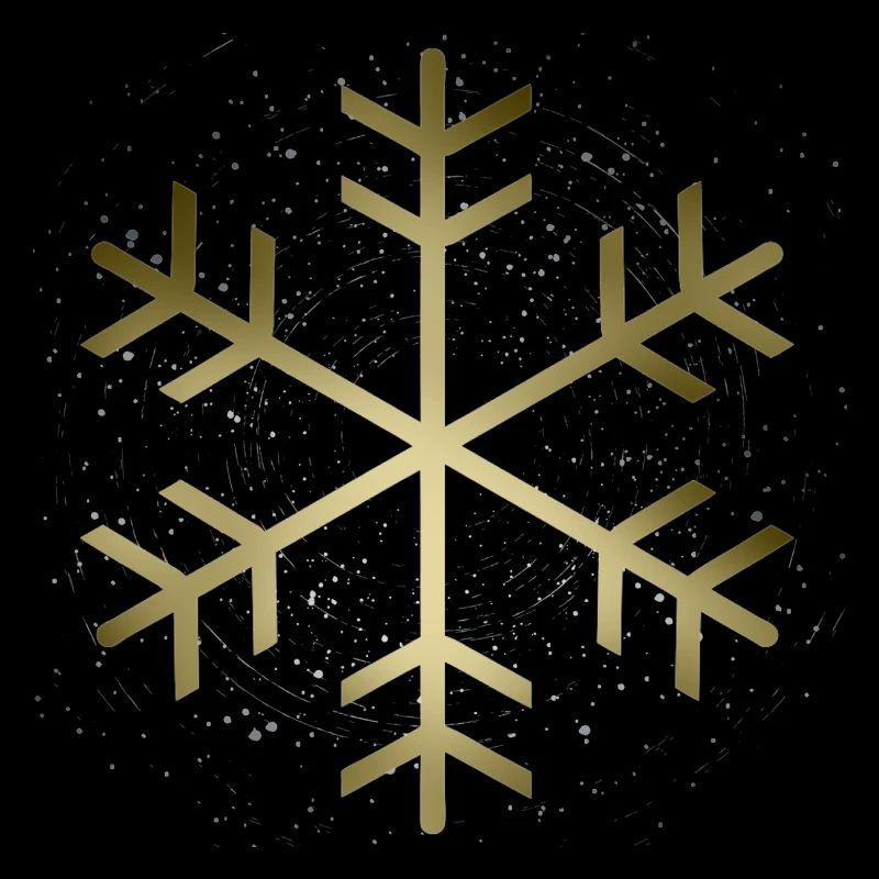 flocon de neige doré