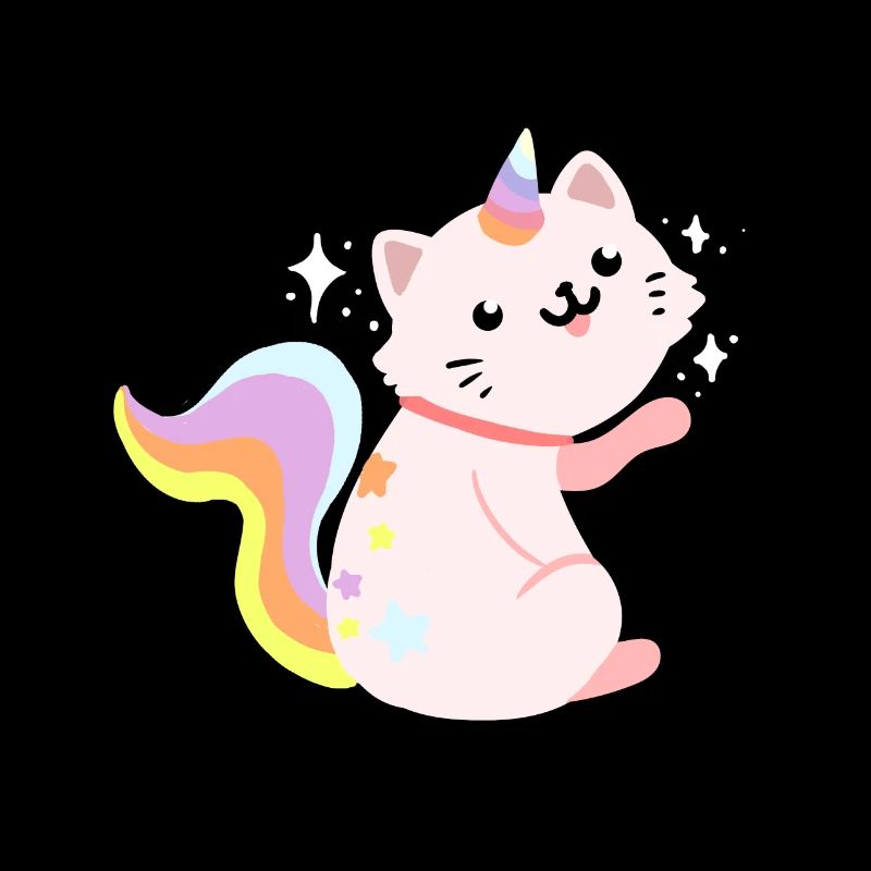 Caticorn assis - Drôle chat caticor