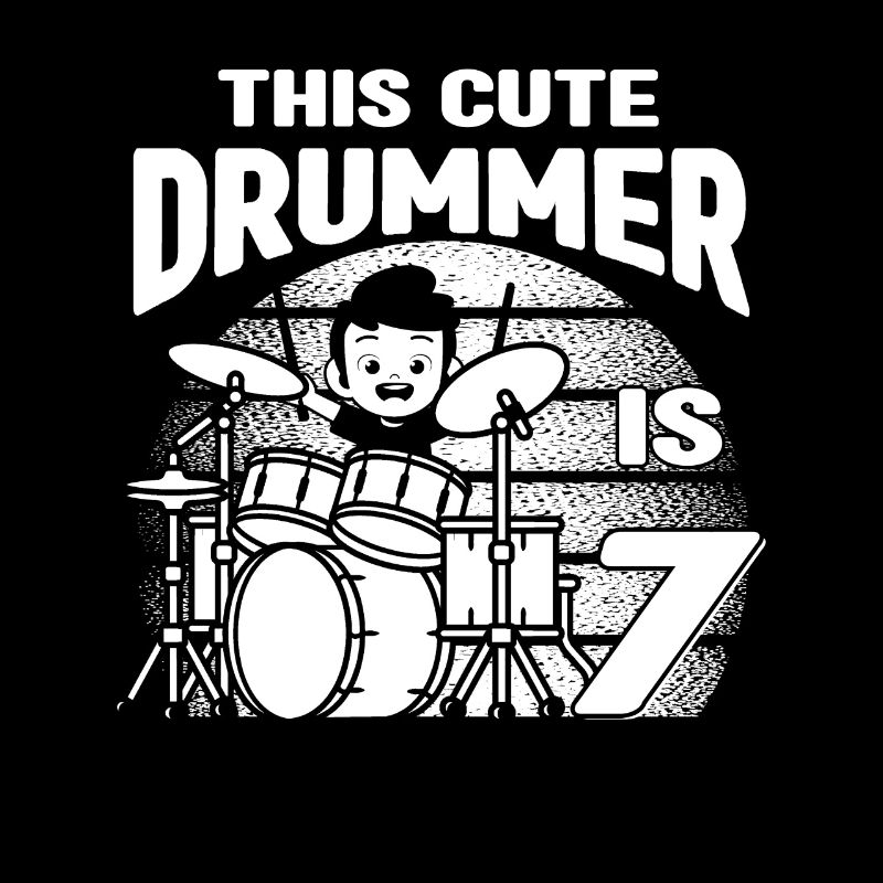 Birthday Drummer Boy - Ce batteur mignon a 7 ans