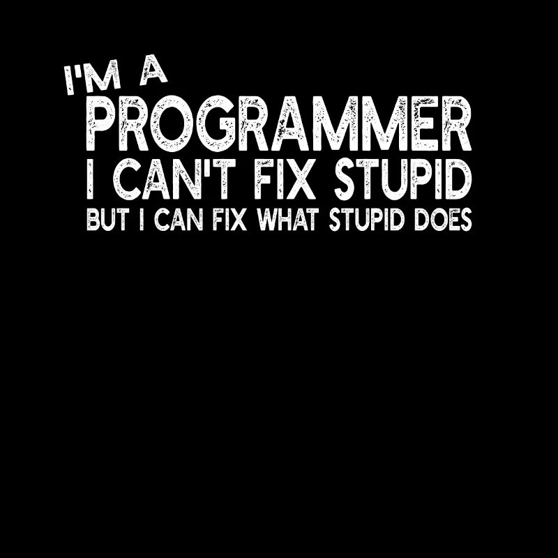 I'm a Programmer I can't fix stupid - Programmer H